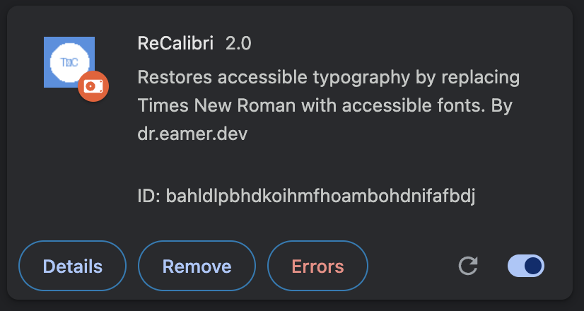 load unpacked button
