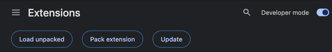 Developer mode toggle