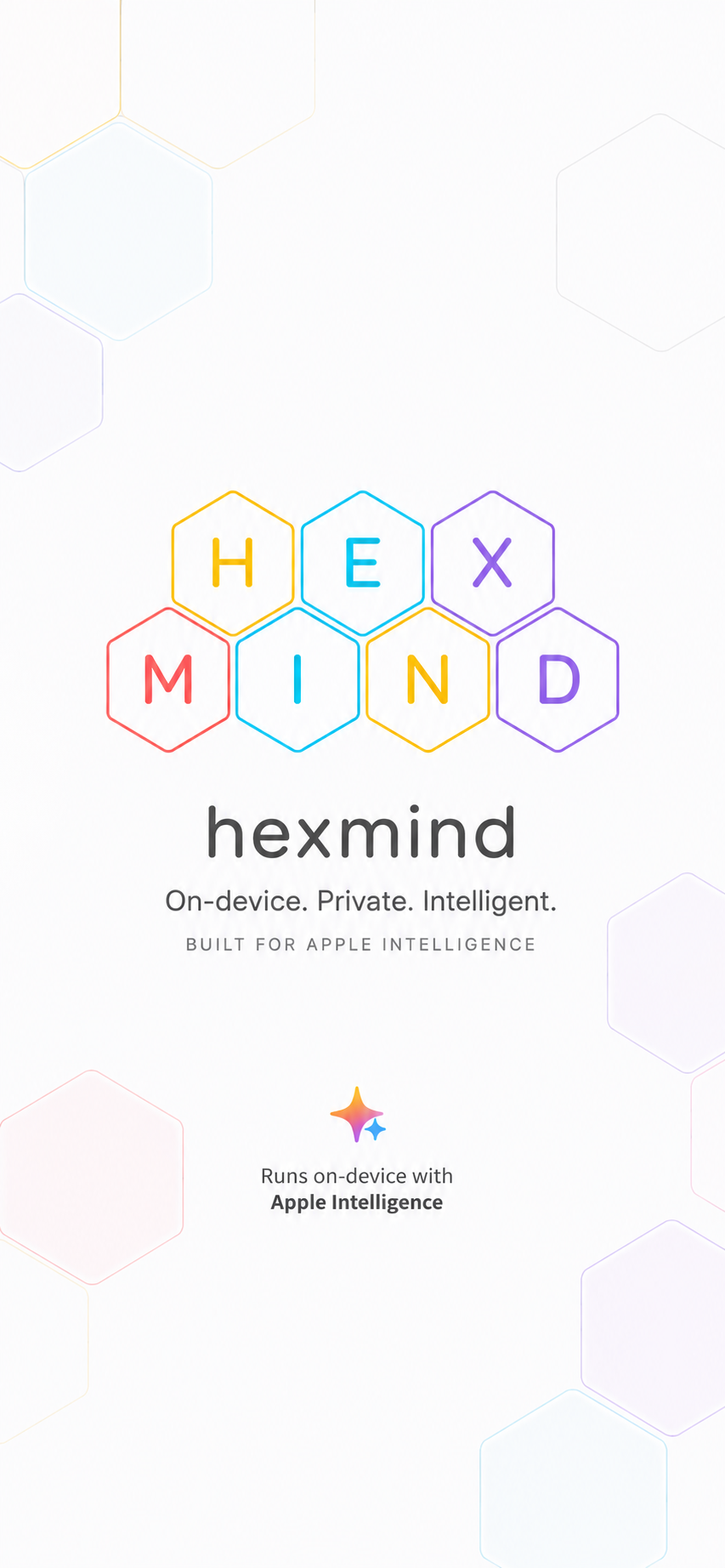 Idea Tiles — a hexagonal grid of brainstorm tiles in shades of violet.