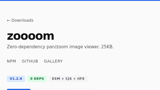 zoooom pan/zoom viewer page